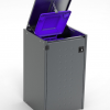 Müllbox Typ Boxxi Stahl verzinkt Anthrazit RAL-7016 mit Kipp-Deckel für 1x 240L – Bild 3
