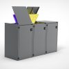 Müllbox Typ Boxxi Stahl verzinkt Anthrazit RAL-7016 mit Kipp-Deckel für 3x 120L – Bild 3