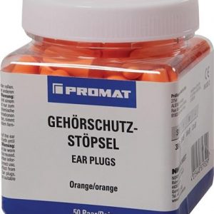 Gehörschutzstöpsel EN 352-2 SNR 38 dB 50 PA/Kunststoffdose PROMAT