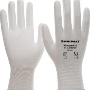 Handschuhe Whitestar NPU Gr.11 (XXXL) weiß EN 388 PSA II Nyl.m.PU PROMAT - VPE: 12