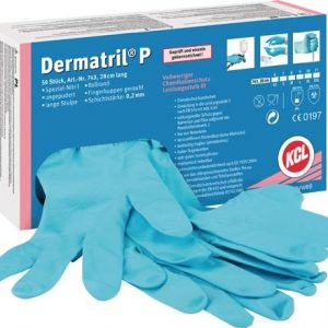 Einw.-Handsch.Dermatril P 743 Gr.10 blau Nitril 50 St./Box