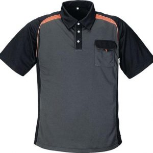 Herrenpoloshirt Gr.L dunkelgrau/schwarz/orange TERRATREND