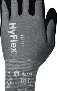 Schnitthandschuh HyFlex® 11-571 Gr.9 schwarz EN 388 PSA II ANSELL - VPE: 12