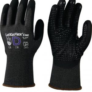 Schnittschutzhandschuhe LeiKaFlex® CUT RL 1645 Gr.8 grau/schwarz EN 388 PSA II - VPE: 12